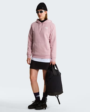 Womens Simple Dome Hoodie TNF Metal Pink ALT1