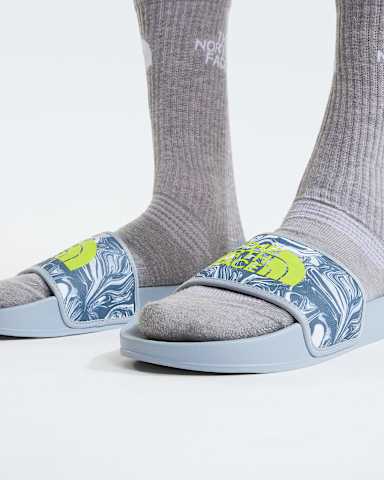 Mens Base Camp Slides III TNF Frost GreyFizz Lime ALT2