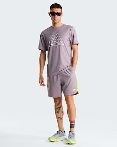 Mens 247 Colourblock Shorts TNF Transcendent GreyFizz Lime ALT1