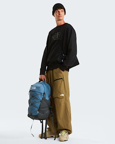 Mens Drew Peak Light Sweatshirt TNF TNF BlackAnthracite Grey ALT1