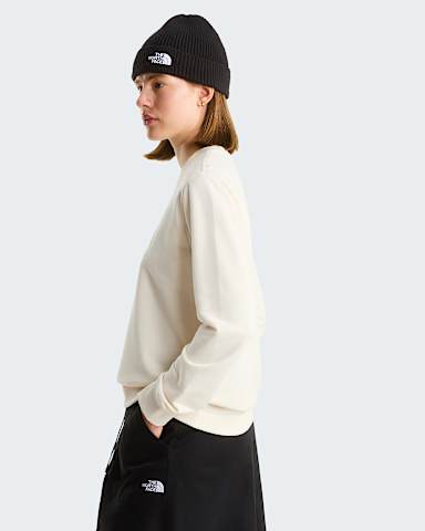 Drew Peak Light Sweatshirt fr Damen TNF White DuneLemon Mist ALT2