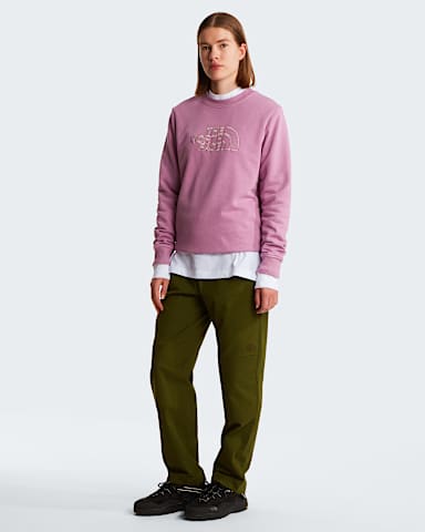 Womens Drew Peak Light Sweatshirt TNF Hushed LavenderMetal Pink ALT1