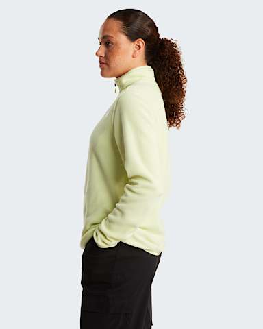 Polaire col zipp Glacier pour femme TNF Lemon Mist ALT2