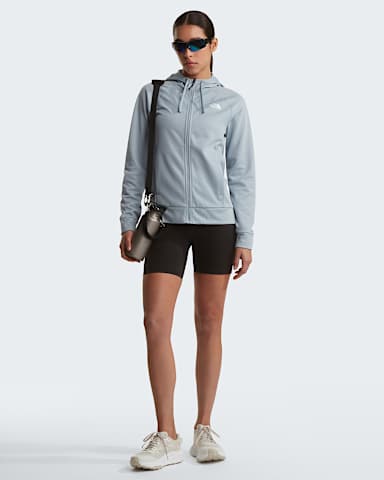 Sweat capuche zipp Reaxion 20 pour femme TNF Frost Grey Dark Heather ALT1