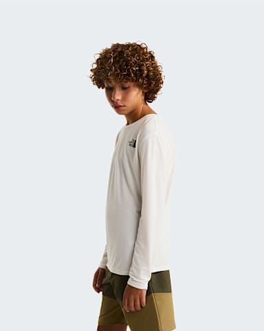 Teens 247 LongSleeve TShirt TNF White Dune ALT2