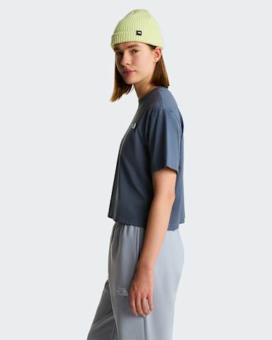 Evolution Simple Dome kurz relaxt geschnittenes TShirt fr Damen TNF Granite Grey ALT2