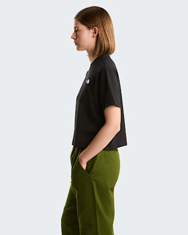 Womens Evolution Simple Dome Cropped Relaxed TShirt TNF TNF Black ALT2