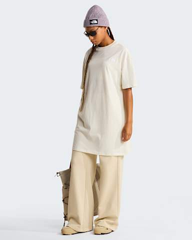 Womens Evolution Simple Dome TShirt Dress TNF White Dune ALT1