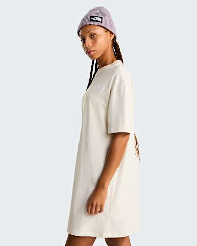Womens Evolution Simple Dome TShirt Dress TNF White Dune ALT2