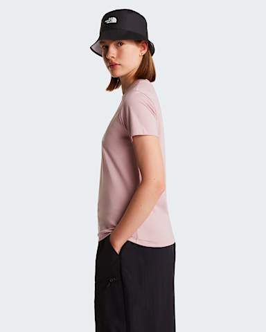 Womens Evolution Half Dome Slim TShirt TNF Metal Pink ALT2