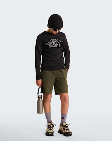 Teens Lightweight Hiking Shorts TNF New Taupe Green ALT1
