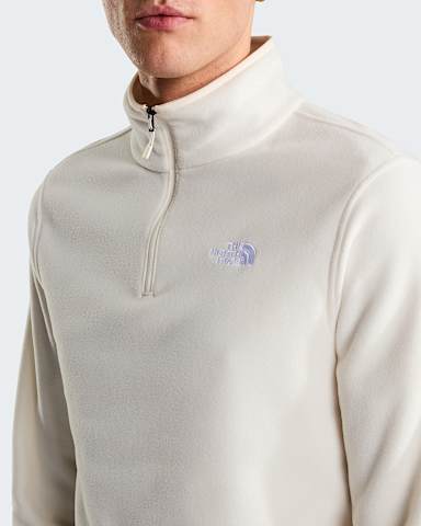 Glacierfleece met kwartrits voor heren TNF White Dune alt4