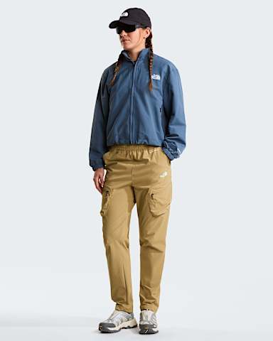 Verstaubare normal geschnittene gerade Jogginghose fr Damen TNF Kelp Tan ALT1