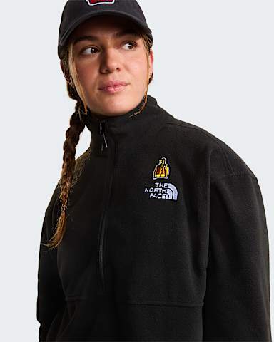 Womens 60th Anniversary Glacier Short Fleece TNF TNF Black alt4