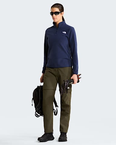 Glacierfleece met kwartrits voor dames TNF Summit Navy ALT1