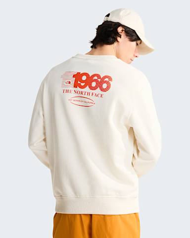 Sweat dcontract unisexe TNF White DuneLava Red ALT2