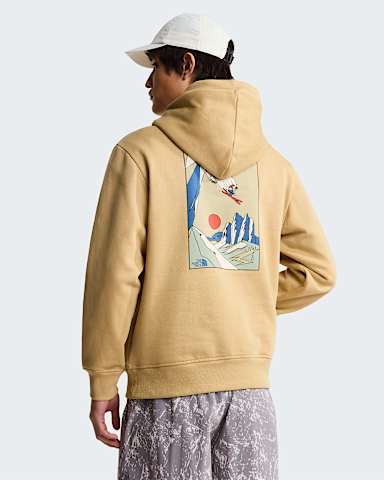 Unisex Mountain Celebration Relaxed Graphic Hoodie TNF Khaki Stone ALT2