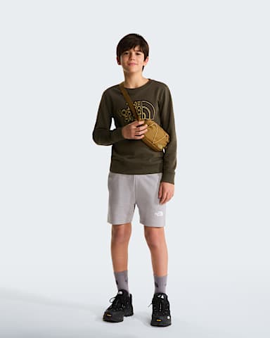 Sweat col rond Drew Peak pour enfant TNF New Taupe Green ALT1