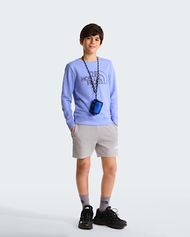 Sweat col rond Drew Peak pour enfant TNF Periwinkle Glow ALT1