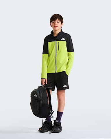Couche intermdiaire zippe Hike pour enfant TNF TNF BlackFizz Lime ALT1