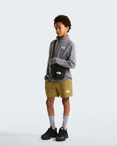 Teens Glacier 14 Zip Fleece TNF TNF Mid Grey Heather ALT1