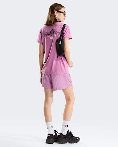 Womens Foundation Mountain TShirt TNF Hushed Lavender ALT2