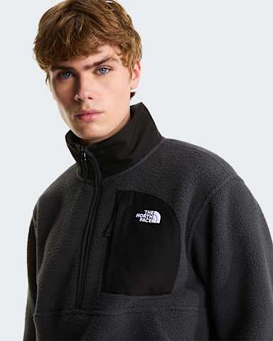 Giacca in pile Yumiori OffPeak con mezza cerniera da uomo TNF Asphalt GreyTNF Black alt4