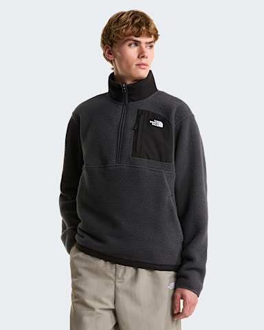 Mens Yumiori OffPeak 12 Zip Fleece Jacket TNF Asphalt GreyTNF Black HERO