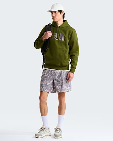 Mens Drew Peak Hoodie TNF Woodland GreenTranscendent Grey ALT1