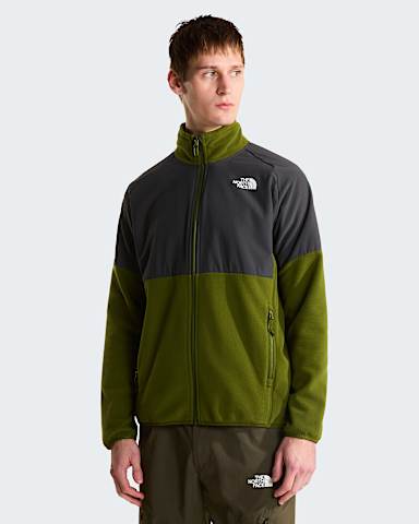 Mens Glacier Heavyweight Fleece TNF Woodland GreenAsphalt Grey HERO