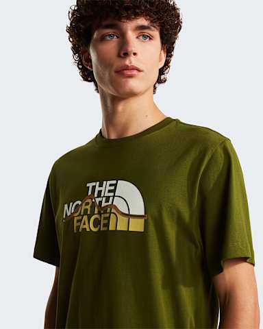 Mens Mountain Line Regular Graphic TShirt TNF Woodland Green alt4