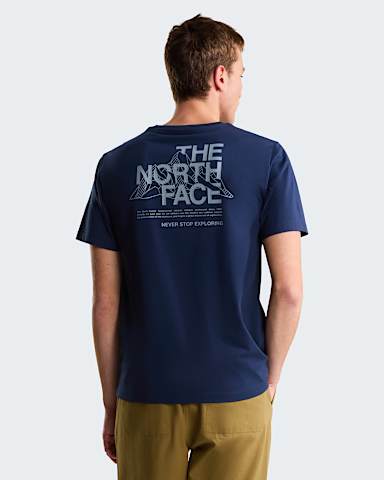 Camiseta grfica recta Mountain Sketch para hombre TNF Summit Navy HERO