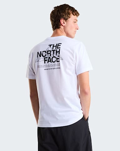 Mski Tshirt z grafik o regularnym kroju Mountain Sketch TNF TNF White hero