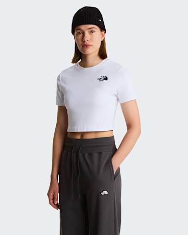 Womens Cropped TShirt TNF TNF White HERO