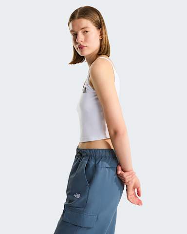 Womens Cropped Tank Top TNF TNF White ALT2