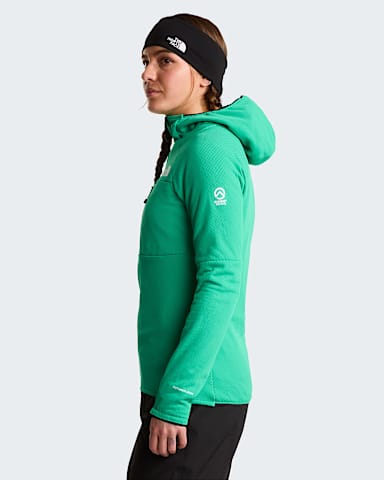 Womens Summit Series FUTUREFLEECE Hoodie TNF Nebula Green ALT2