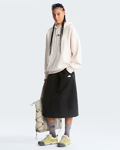 Womens Essential Hoodie TNF White Dune ALT1