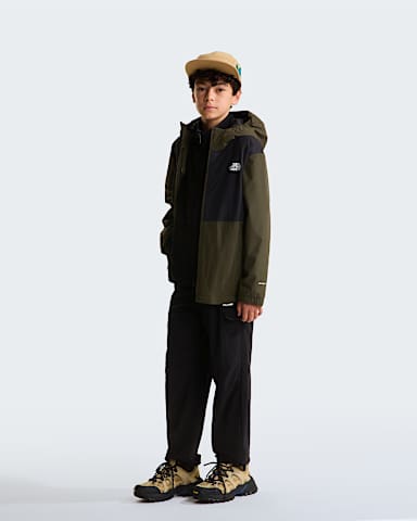 Teens Rain ZipIn Jacket TNF New Taupe Green ALT1