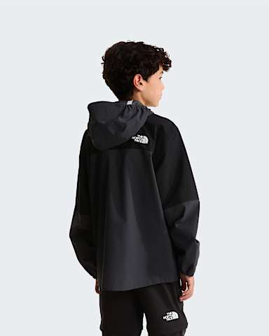 Teens Hike Packable Shell Jacket TNF TNF BlackAsphalt Grey ALT2
