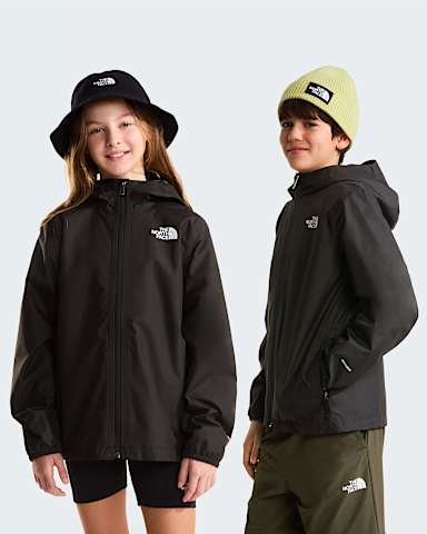 Teens Zipline Rain Jacket TNF TNF Black HERO