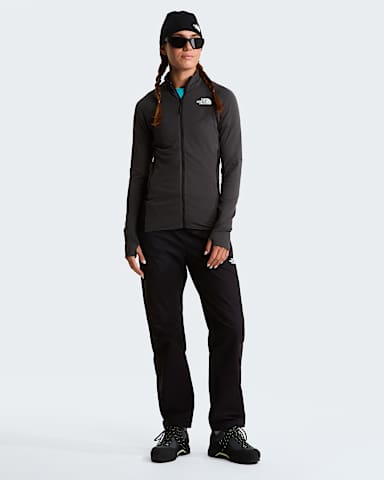 Giacca con cappuccio Bolt Polartec Power Grid da donna TNF Asphalt GreyTNF Black ALT1