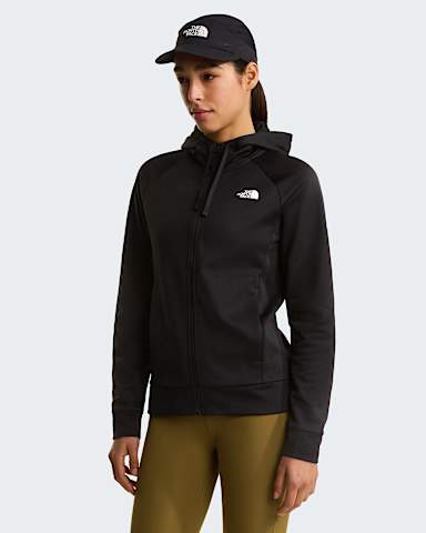 Womens Reaxion 20 FullZip Hoodie TNF TNF Black Heather HERO