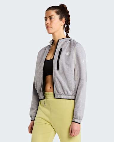 Mountain Athletics Kapuzenfleece mit durchgehendem RV fr Damen TNF TNF Pale Grey HeatherMeld Grey alt4