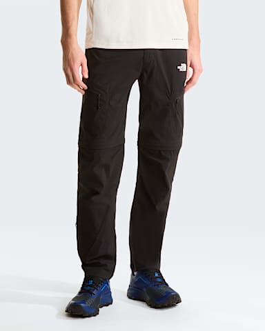 Mens Exploration Convertible Regular Tapered Trousers TNF TNF Black HERO