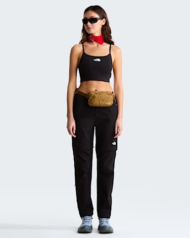 Womens Exploration Convertible Regular Straight Trousers TNF TNF Black ALT1