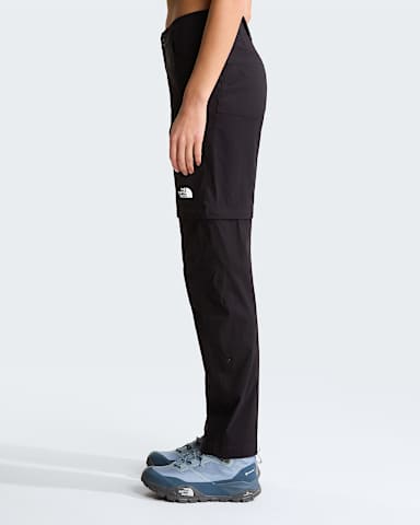 Womens Exploration Convertible Regular Straight Trousers TNF TNF Black ALT2