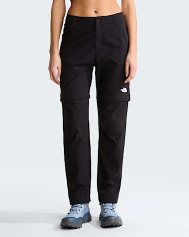 Womens Exploration Convertible Regular Straight Trousers TNF TNF Black HERO