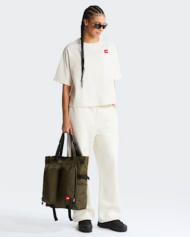 Womens Red Box Boxy TShirt TNF White Dune ALT1