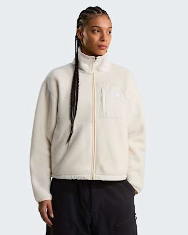 Yumiori OffPeakfleecejas met volledige rits voor dames TNF White Dune HERO