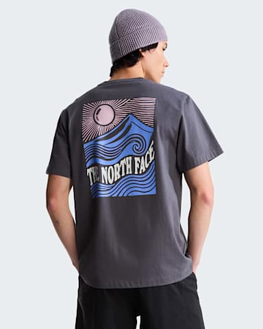Uniseks Mountain Escape Relaxed Graphic Tshirt TNF Anthracite Grey ALT2